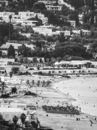 High angle view of townscape