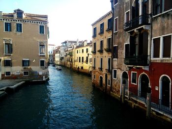View of canal along buildings