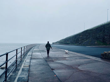 Woman walking at the beach