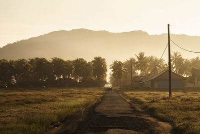 The morning atmosphere in the village, geopark cileutuh, sukabumi, indonesia