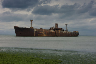 A ship wreck in  costinesti , near the black sea shore