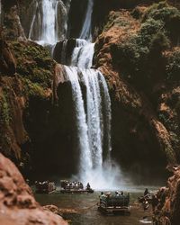 Scenic view of waterfall