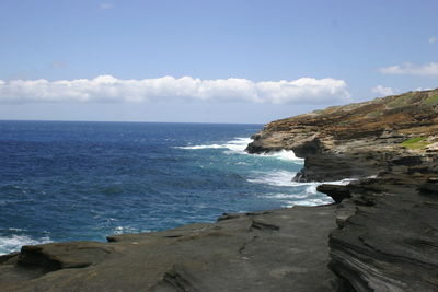 Scenic view of sea against sky