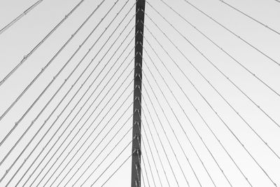 Low angle view of bridge against clear sky