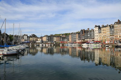 Boats in harbor