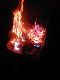 Close-up of fire in fire