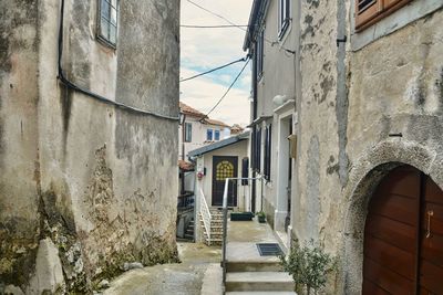 Narrow alley amidst old buildings