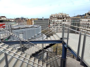 High angle view of bridge against sky