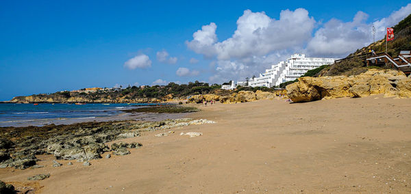 Panoramic view of beach against sky