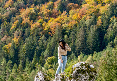 Portrait of a young woman, autumn, fall, nature, outdoors.