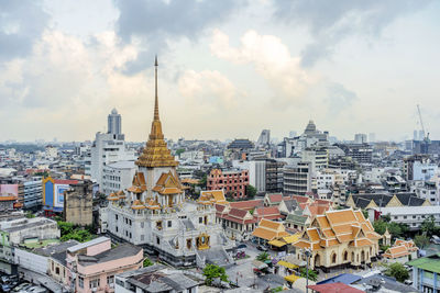 Aerial view of buildings in city