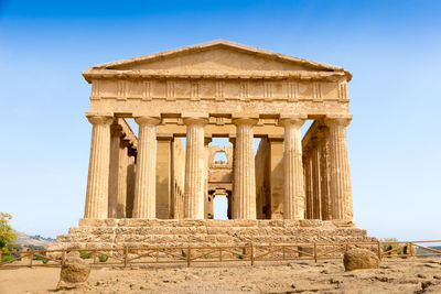 Old ruins of temple against sky