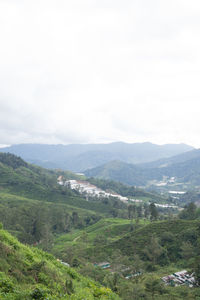 High angle view of landscape against sky