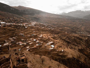Aerial view of landscape against sky