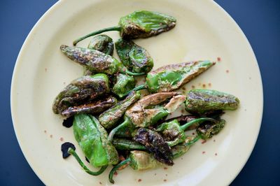High angle view of salad in plate