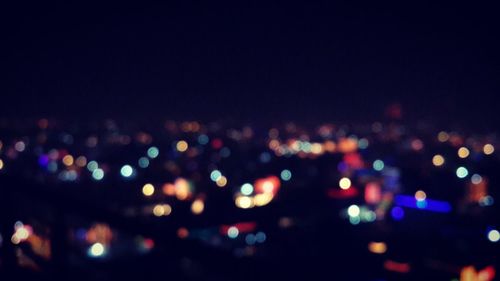 Defocused lights at night
