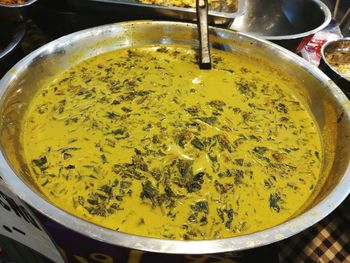 Close-up of soup in bowl