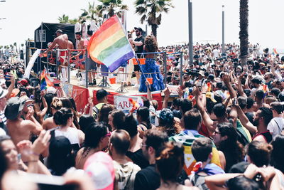 Crowd in city