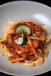 Close-up of food in plate