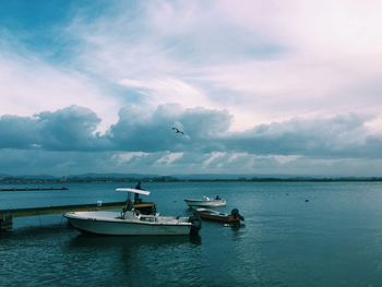 Boats in sea