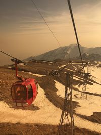 View of landscape at sunset