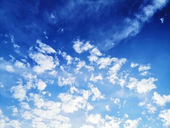 Low angle view of clouds in sky