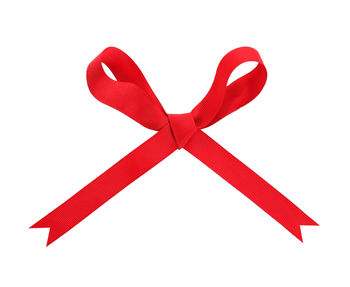 Close-up of red flag against white background