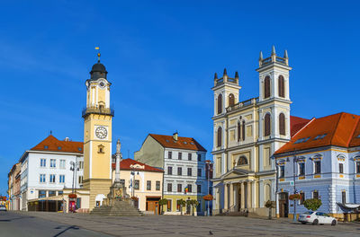 St. francis xavier cathedral and clock tower in banska bystrica, slovakia
