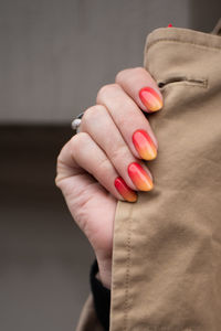 Fire gradient nails ombre manicur