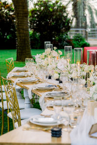 Place setting on table