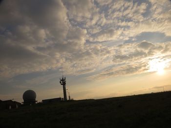 Silhouette of landscape at sunset