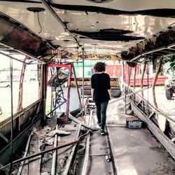 Man working in bus