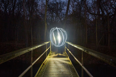 Low angle view of people walking in forest