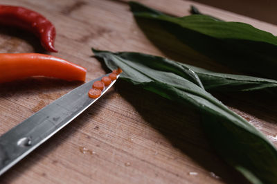 Close-up of food on table