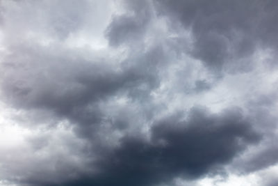 Low angle view of storm clouds in sky