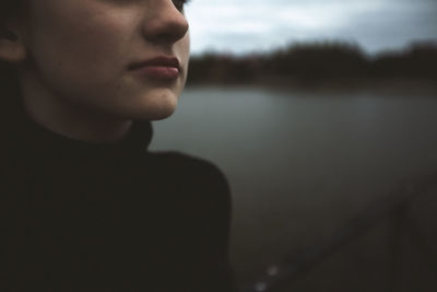 Close-up of young woman