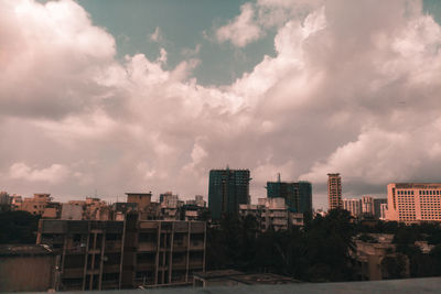 Buildings against sky in city