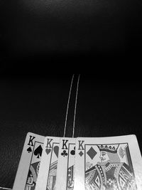 Close-up of paper on table