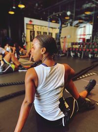 Boy looking at camera