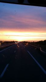 Road at sunset