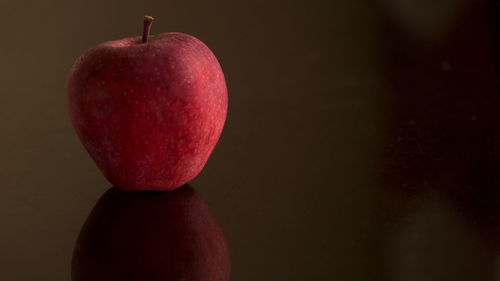 Close-up of apple against white background