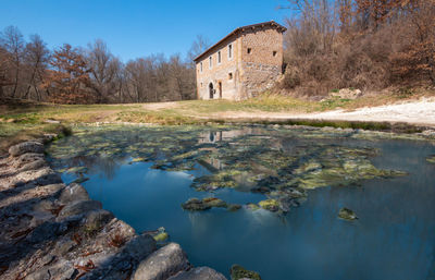 Mola park in oriolo romano , the name from the remains of an old mill 