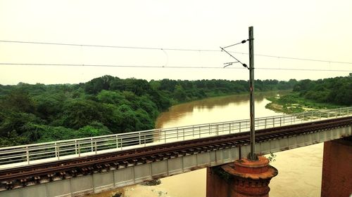 Bridge over river against sky
