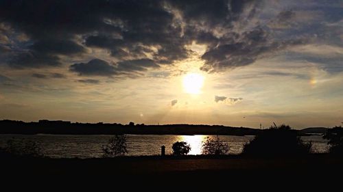 Scenic view of dramatic sky during sunset