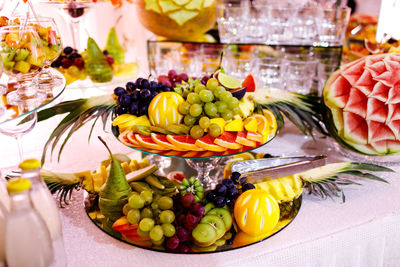 Close-up of food on table