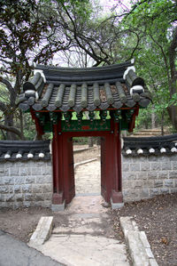 Exterior of temple in park