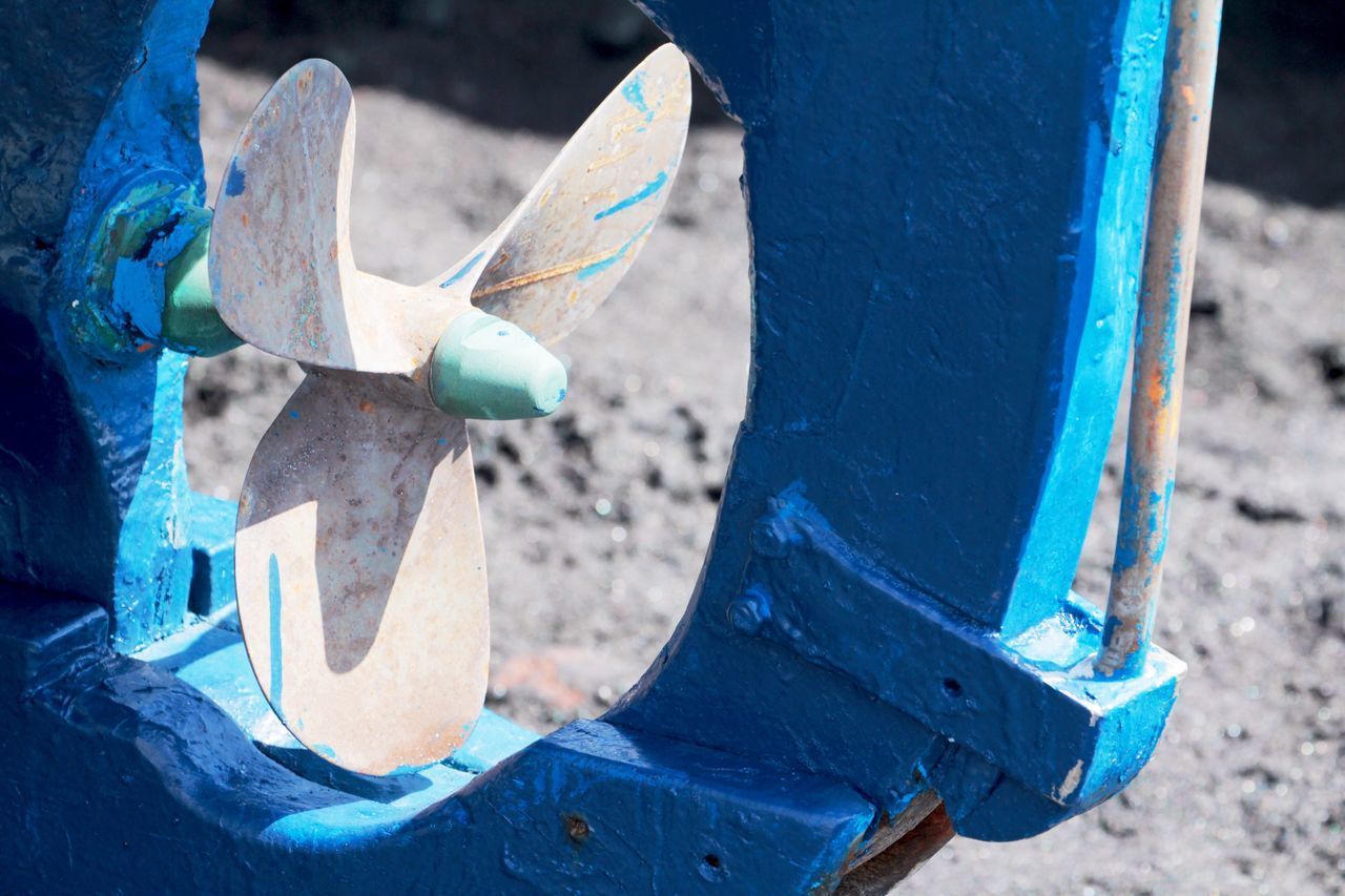 Close-up of fan on boat