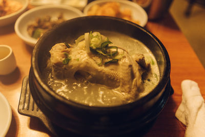 Close-up of drink on table