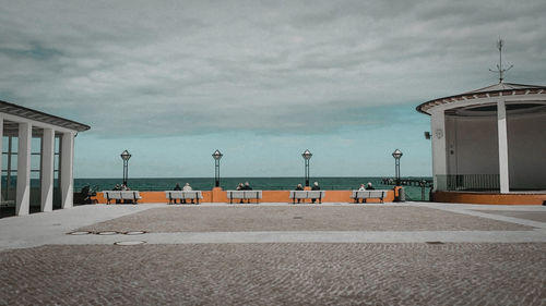 Pier against sky