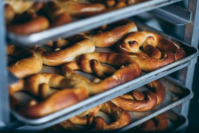 Close-up of food in tray